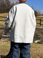 レーシングパッチ刺繍 ポロスウェット