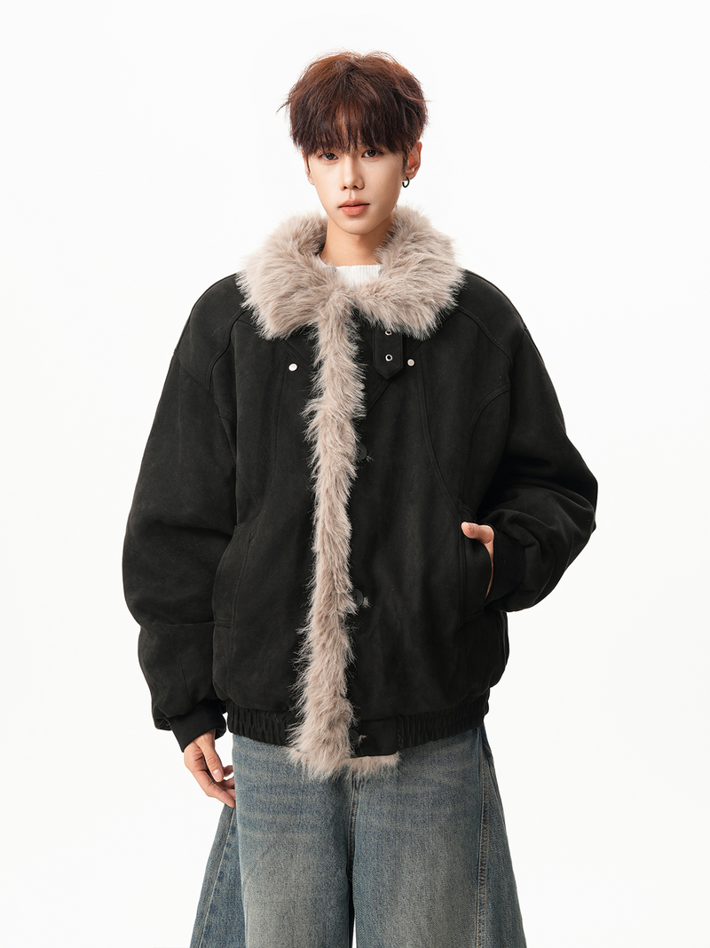 レトロ ネックベルト ファージャケット