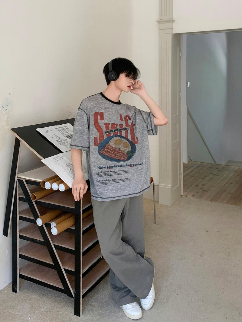 ブレックファースト グラフィティステッチTシャツ