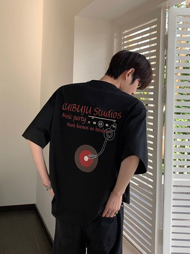 バックプリント ミュージック Tシャツ