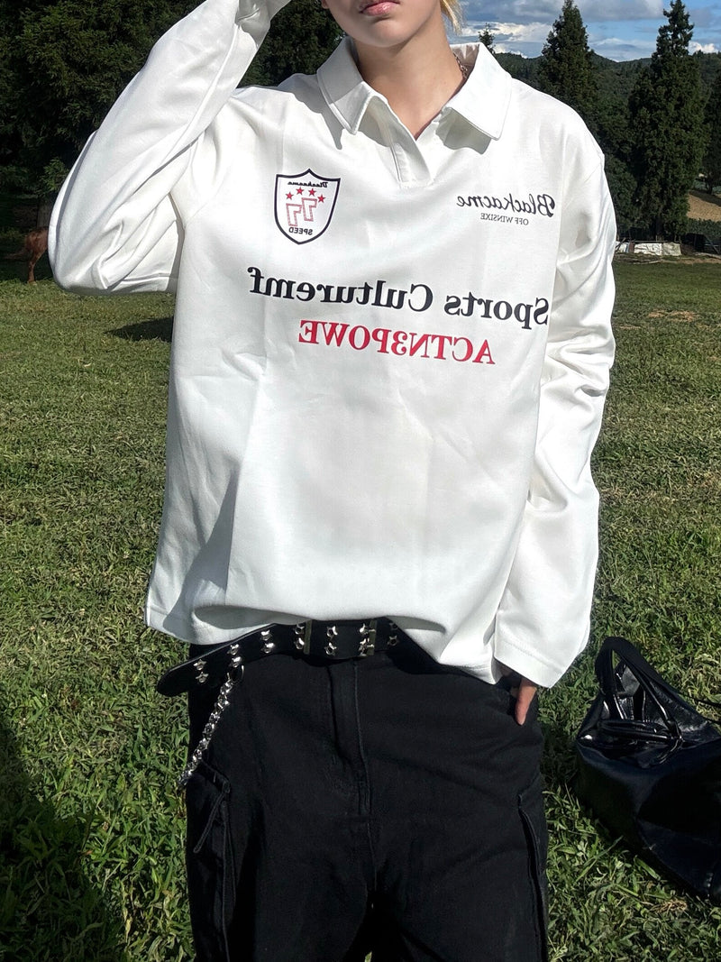 レタリング エンブレムゲームポロシャツ