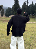 レトロ ダーティーパッチ刺繍セーター