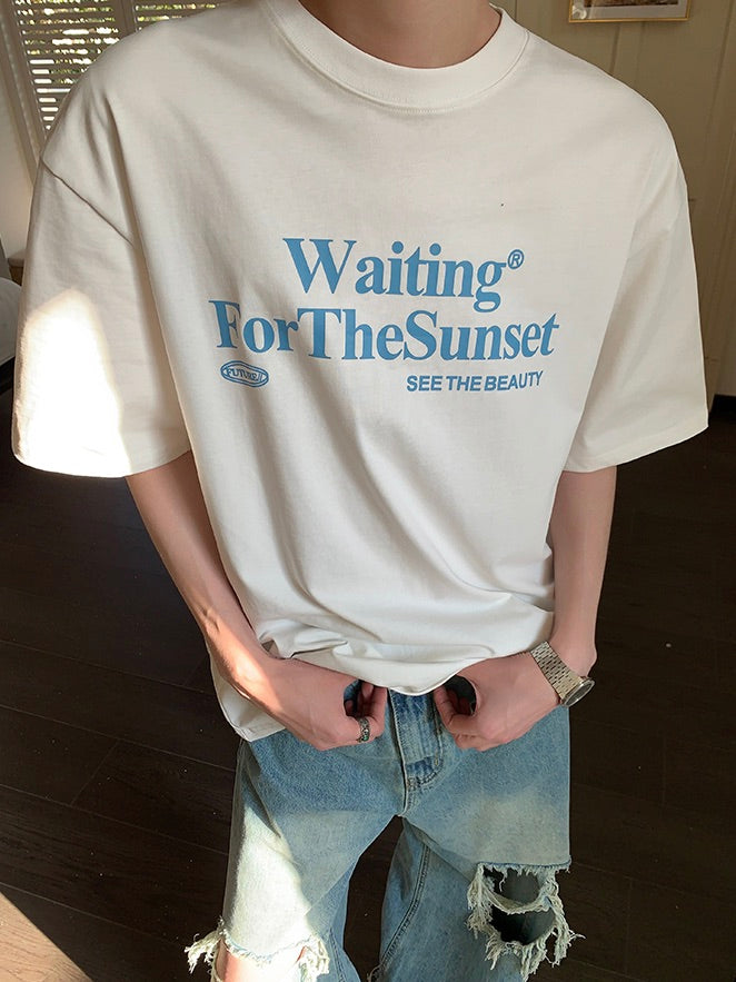 スターパッチ レタリングTシャツ
