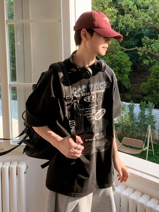 アメリカンフードプリント レターTシャツ