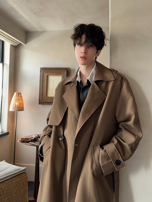 レトロ アーバン ロングトレンチコート