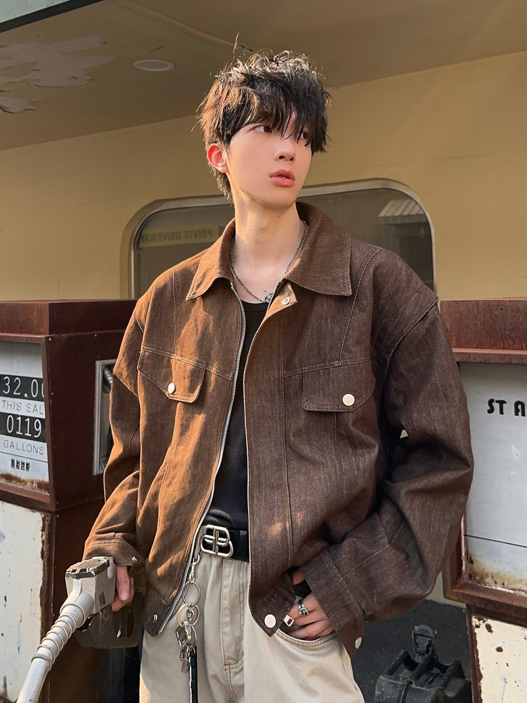 アメリカンレトロ ショートジッパーブルゾン – KXCK（キックス