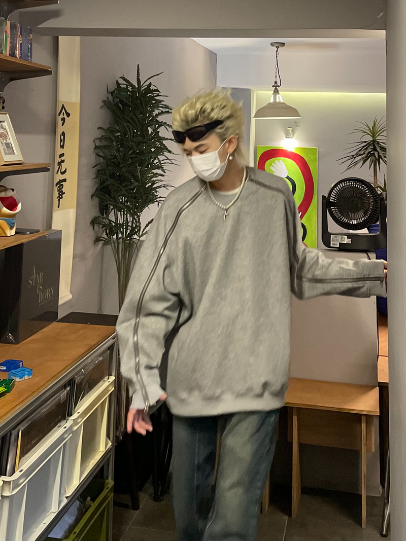 サイドジッパー スウェット トレーナー