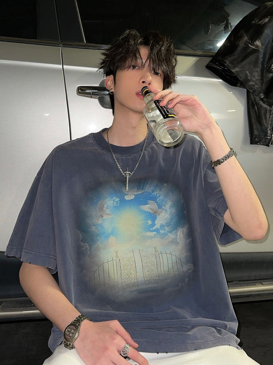 レトロ ヘブンズ ウォッシュTシャツ