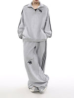 サイドライン ハーフジップ スウェットセットアップ