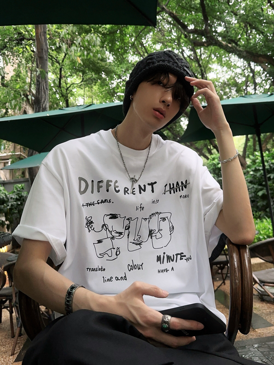 ハンドペイントレター Tシャツ