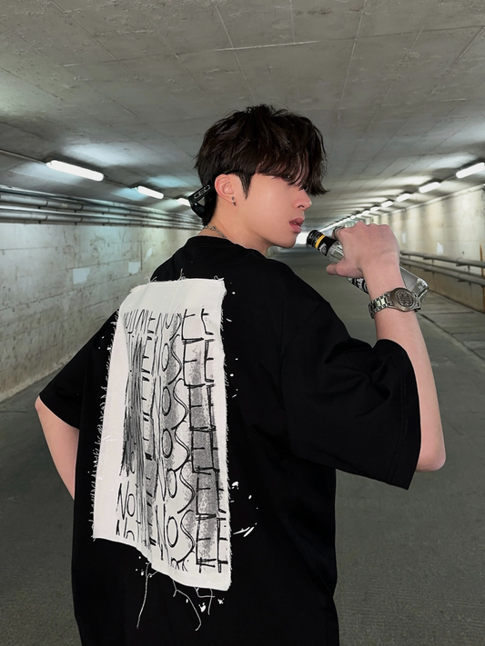 パッチデザイン レタリングTシャツ