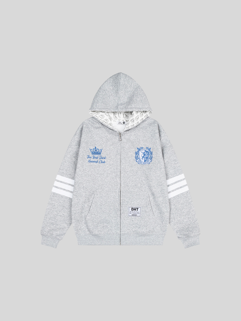 モノグラム エンブレム ジップパーカー