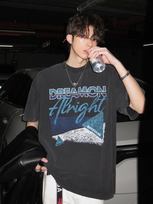 アメリカン クラックプリントTシャツ