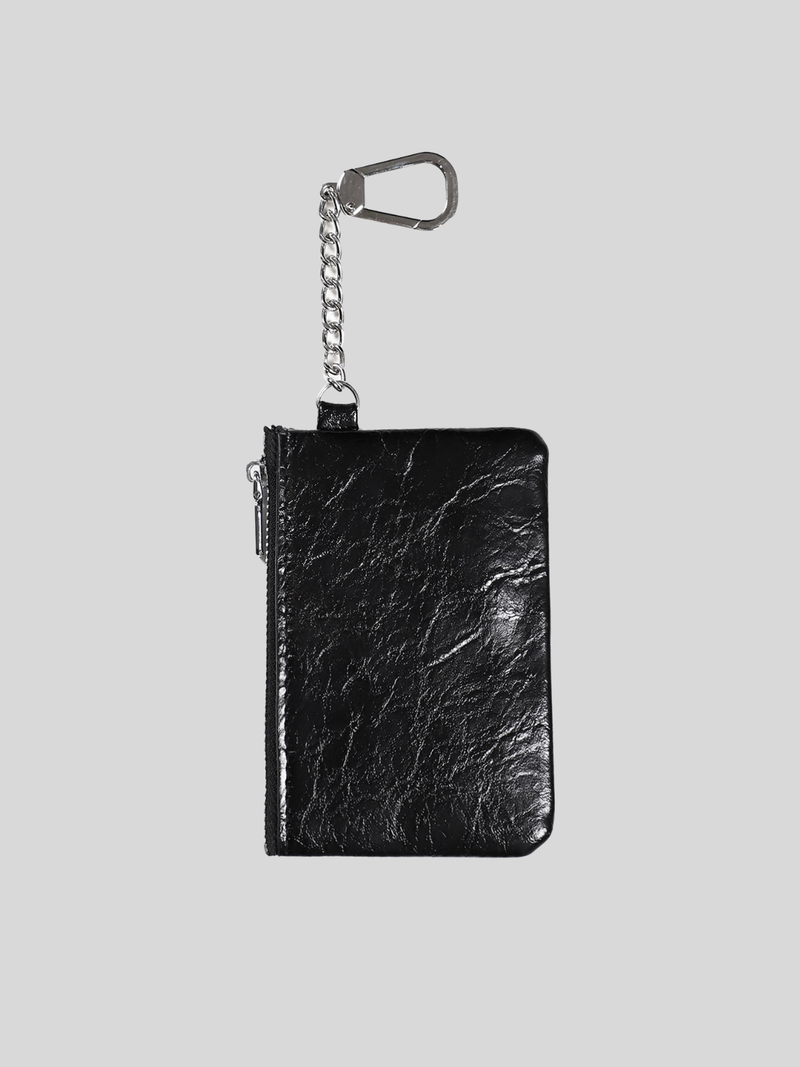 ブラック PUレザー ウエストコインケース