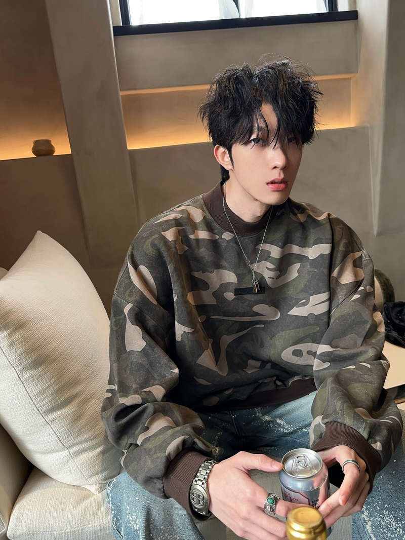 フェードカモフラージュ迷彩 スウェット トレーナー