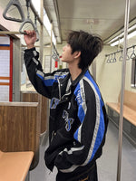 スタンドカラー レーシング トラックジャケット