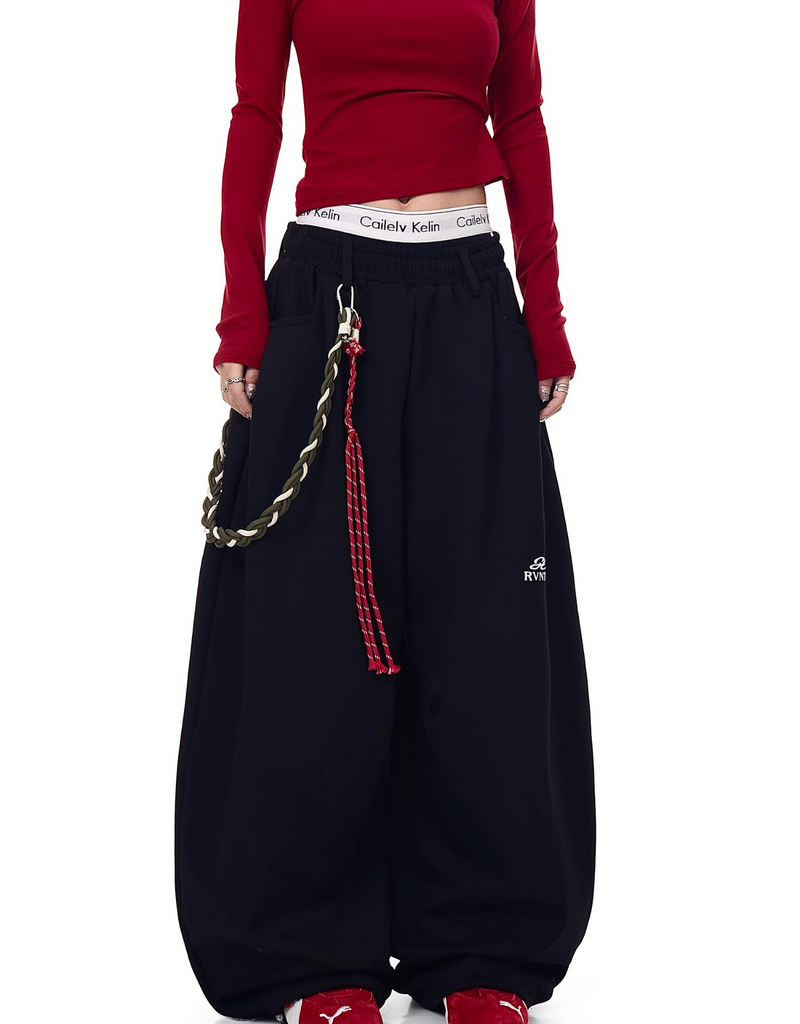 ロープチェーン付き バルーンスウェットパンツ