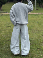 ワンポイント ヘンリーネックストライプ スウェット