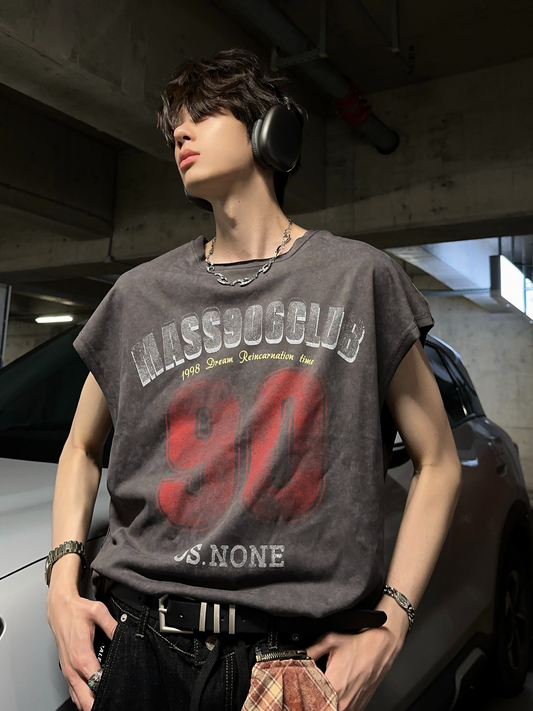 アメリカンレトロ ウォッシュ ノースリーブTシャツ