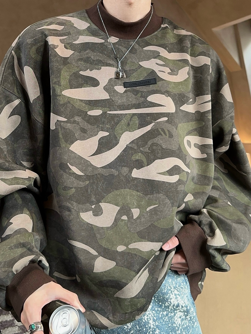 フェードカモフラージュ迷彩 スウェット トレーナー