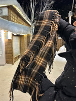 タータンチェック柄 フリースマフラー