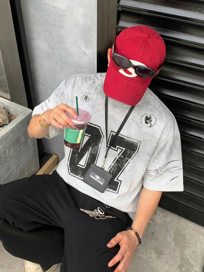 レトロ 07ナンバリング ウォッシュTシャツ