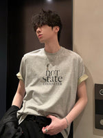 レトロ コントラストスリーブTシャツ