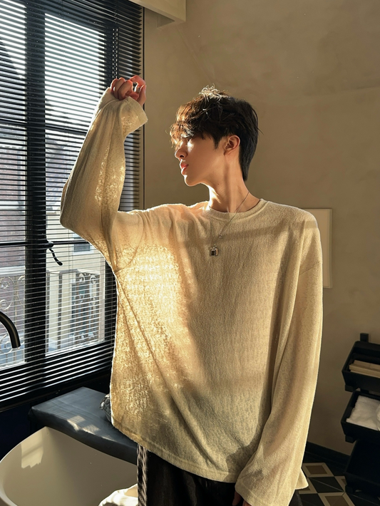 ベーシック カジュアル ルーズロングTシャツ