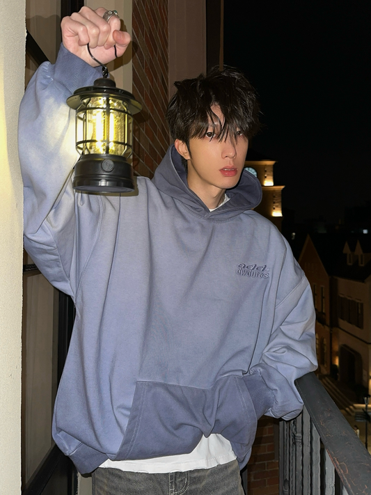 ヘビーウォッシュ 刺繍フーディー