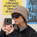 ワンポイント オーバーニットビーニー