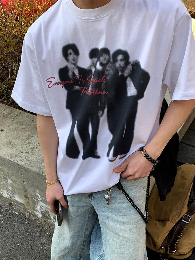 レター ロックバンドTシャツ