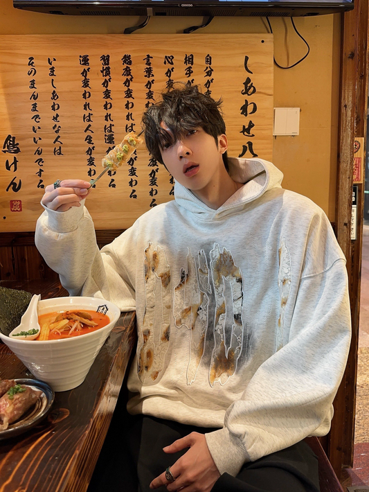 レトロ 花柄レース刺繍パーカー