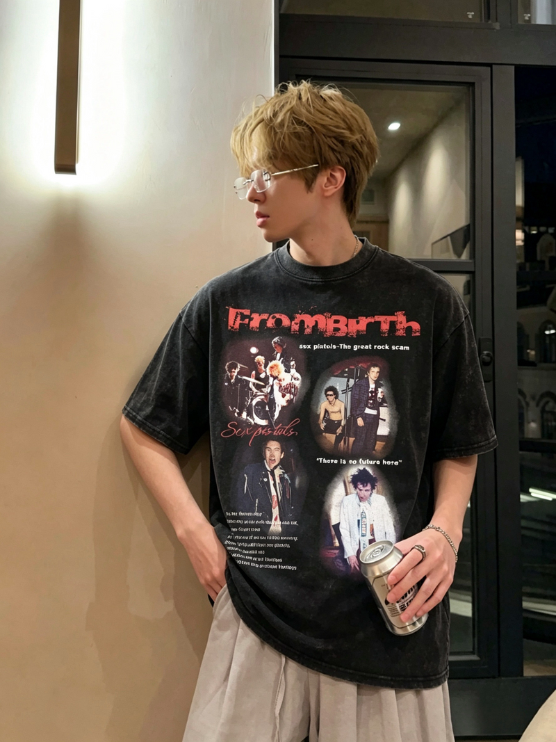アメリカンレトロ オールドフレーム ロックTシャツ
