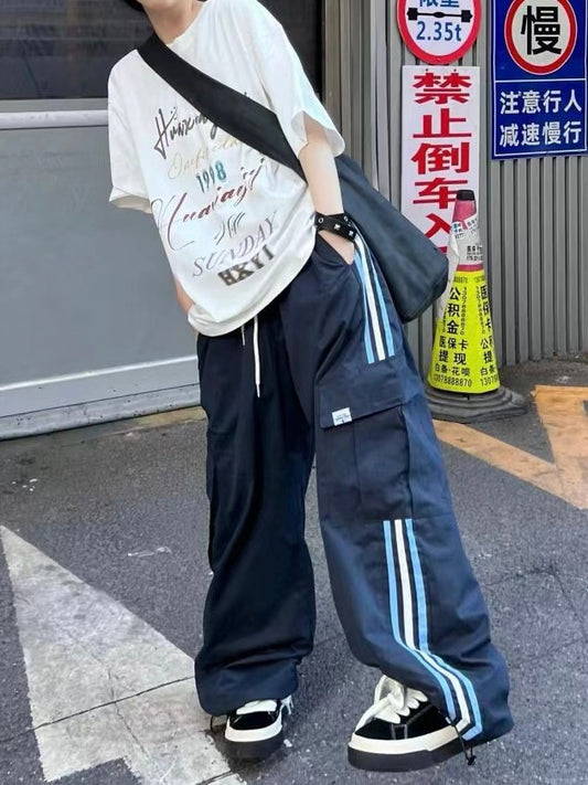 ポケット サイドライン ドローストリングパンツ