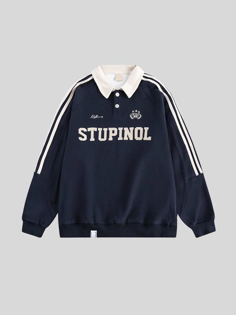 レトロ サイドライン スウェット ゲームポロシャツ