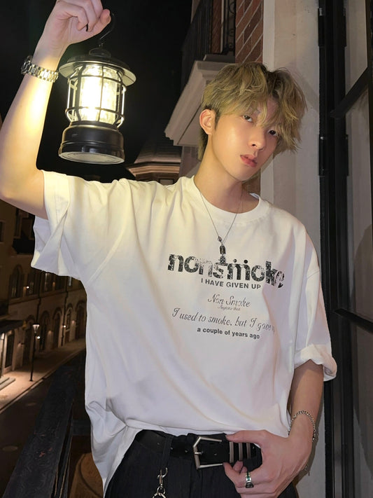 ディストレスト レタリングTシャツ