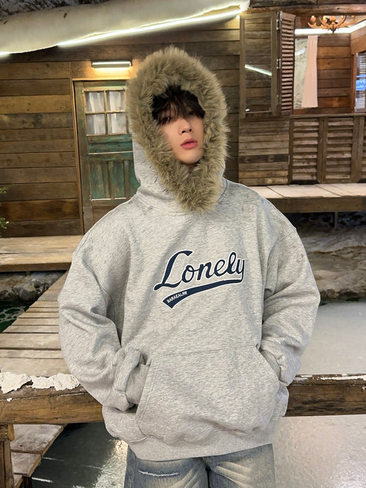 レトロ刺繍 ネックファーパーカー