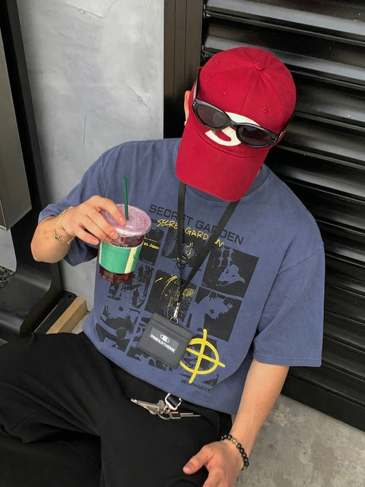 アメリカン クリエイティブグリッド Tシャツ