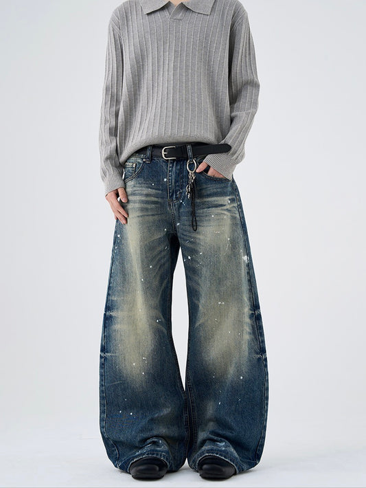 ウォッシュペイント スタイルマッチ バギーバルーンデニム