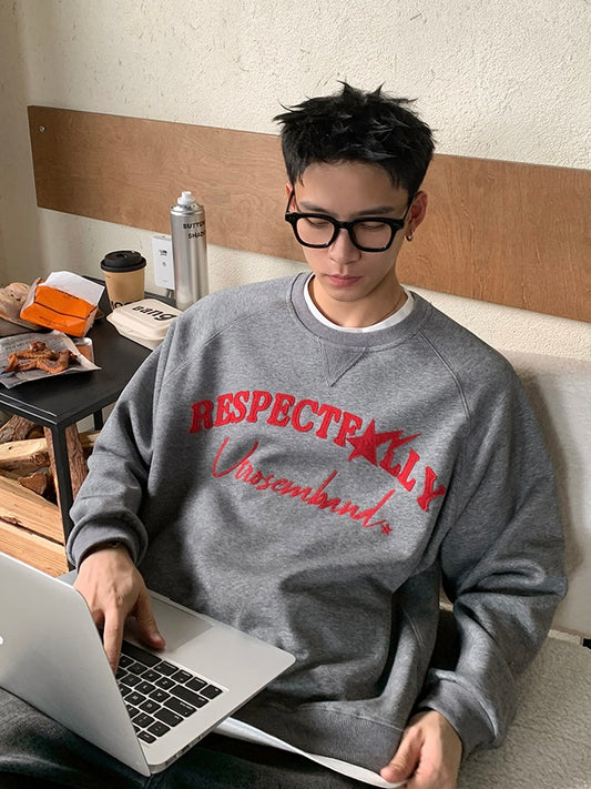 レトロ コントラスト カレッジロゴトレーナー