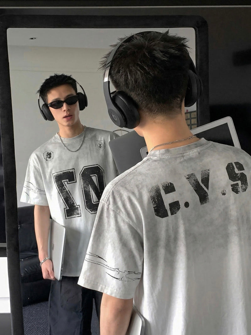 レトロ 07ナンバリング ウォッシュTシャツ