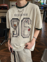 レトロ ナンバリングプリント リンガーTシャツ