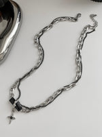 ダークチェーン ダブルレイヤーネックレス