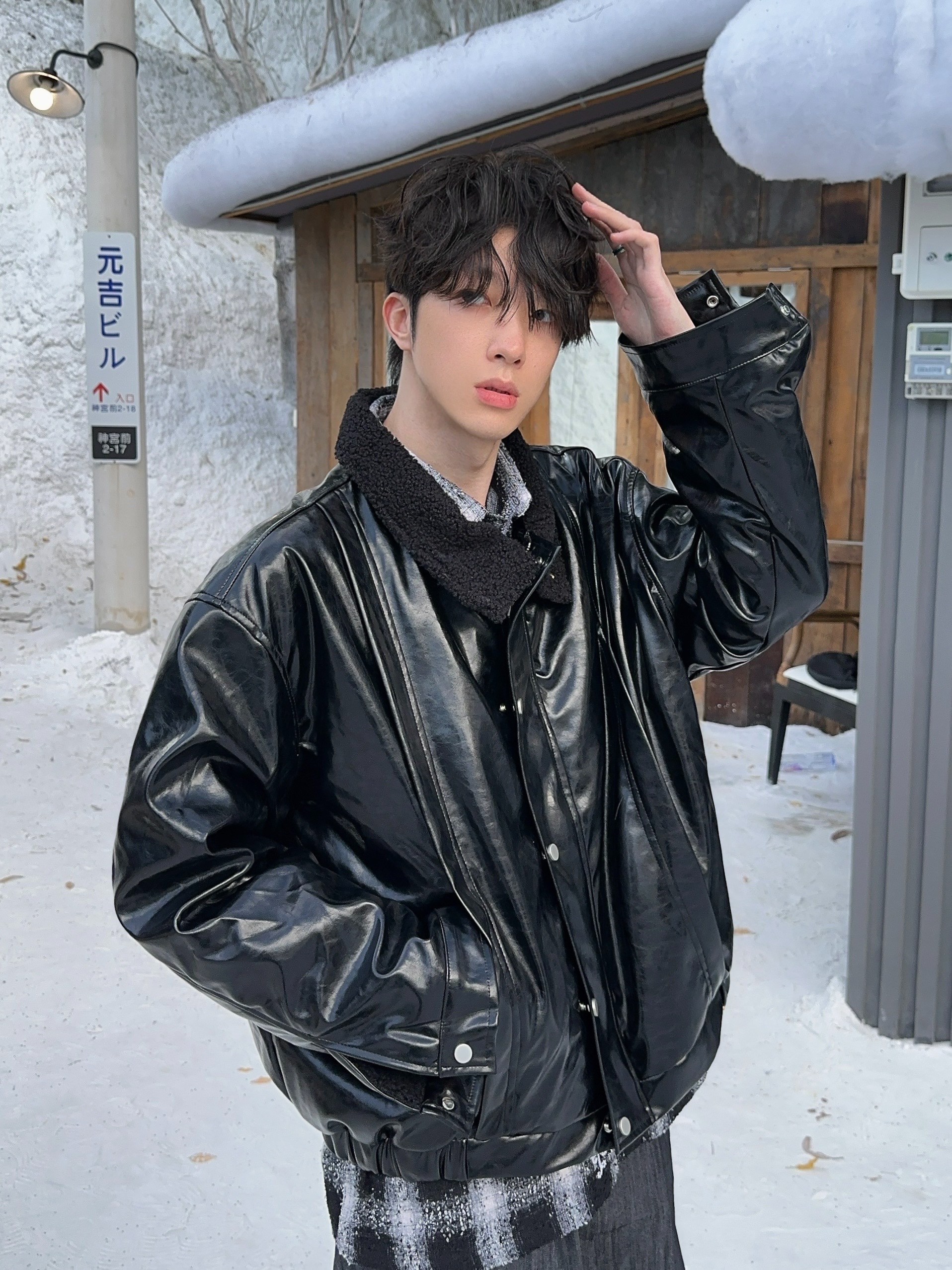 裏起毛ラムファー ウォーム PUレザージャケット – KXCK（キックス