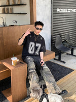 レトロ 07ナンバリング ウォッシュTシャツ