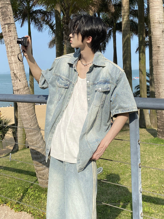 アクアブリーチ サイドライン デニムセットアップ