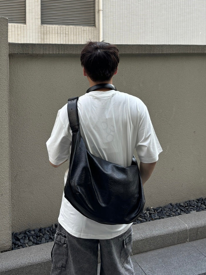 レトロ ソフトレザーショルダーバッグ