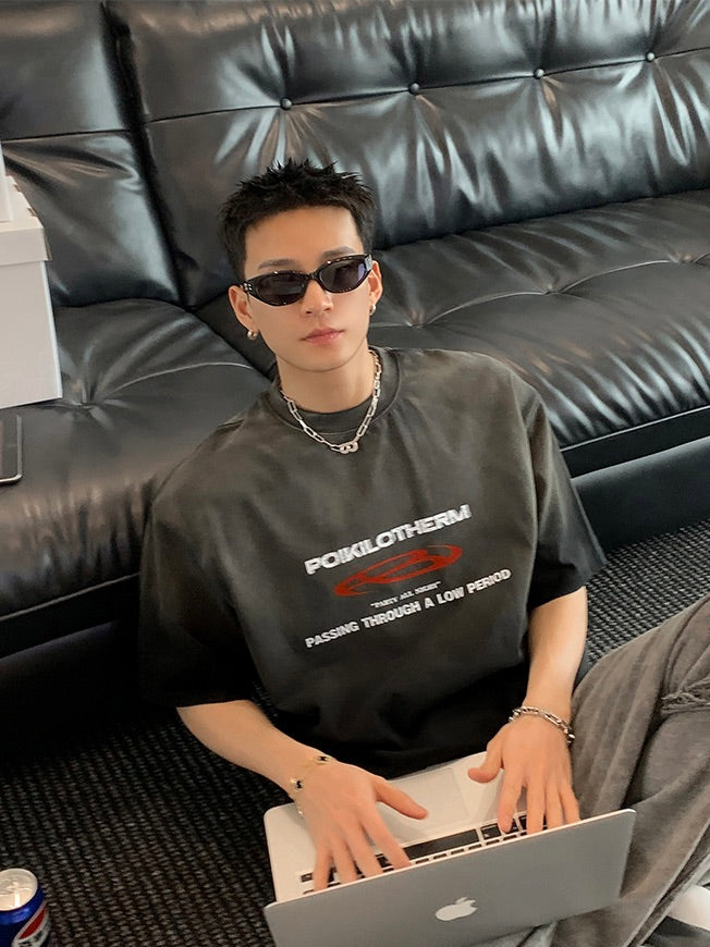 クラックドロゴ フロントプリントTシャツ