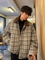 レトロチェック柄 キルティングジャケット