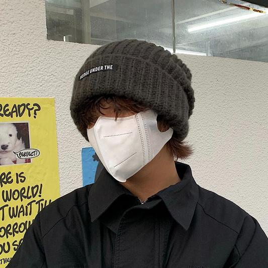 ワンポイント オーバーニットビーニー